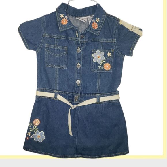 young hearts floral denim romper 4t NWT - Picture 1 of 4